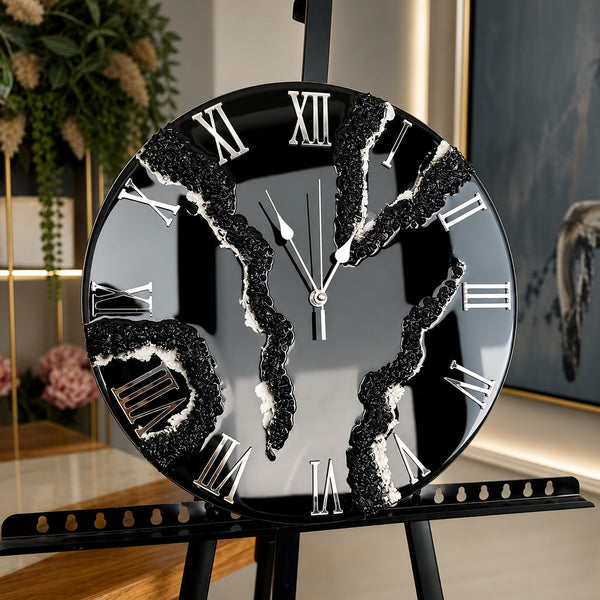Black Diamond Luxury Resin Wall Clock
