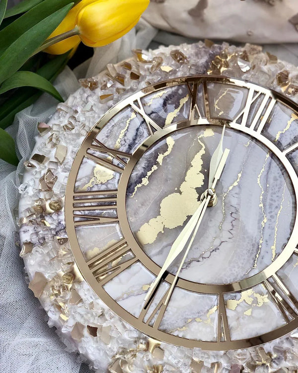 Moonstone Luxury Resin Wall Clock