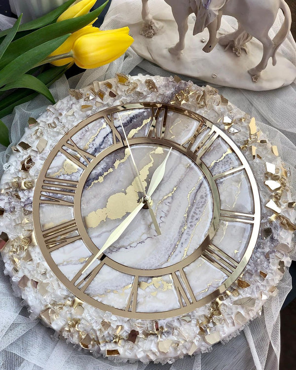 Moonstone Luxury Resin Wall Clock