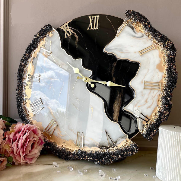 Shadow Marble Luxury Resin Wall Clock