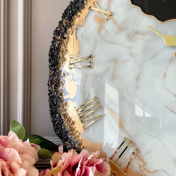 Shadow Marble Luxury Resin Wall Clock